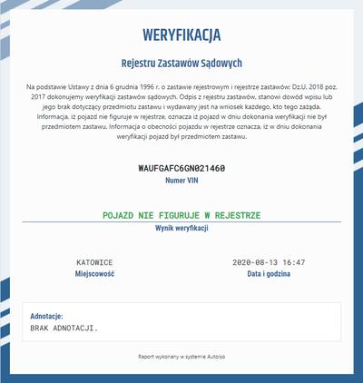weryfikacja zastawu sądowego Autobaza